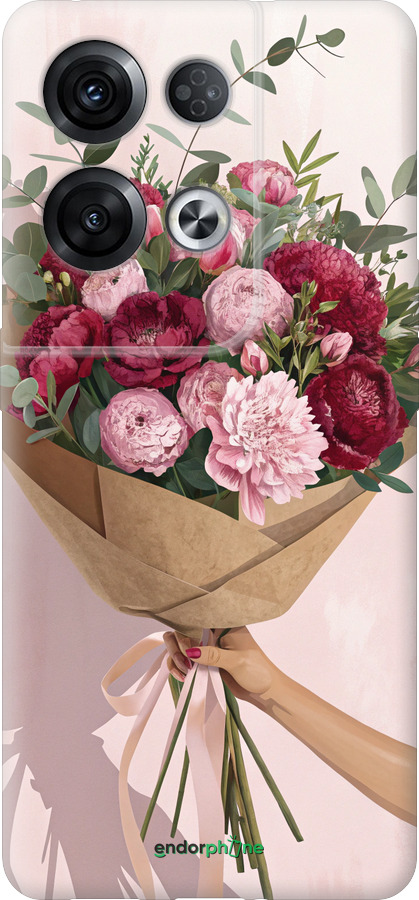 Силіконовий чехол Півонії 1 для Oppo Reno8 Pro 5G - 6705u-2615 изображение 