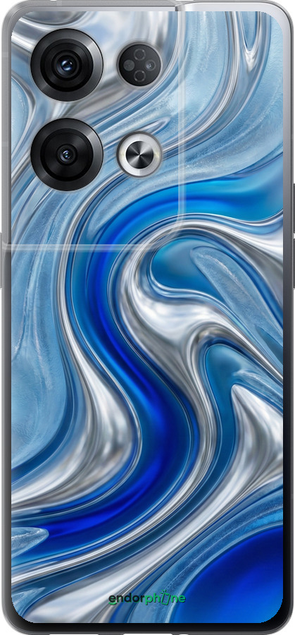 Силиконовый чехол Liquid Chrome для Oppo Reno8 Pro 5G - 6781u-2615 изображение 