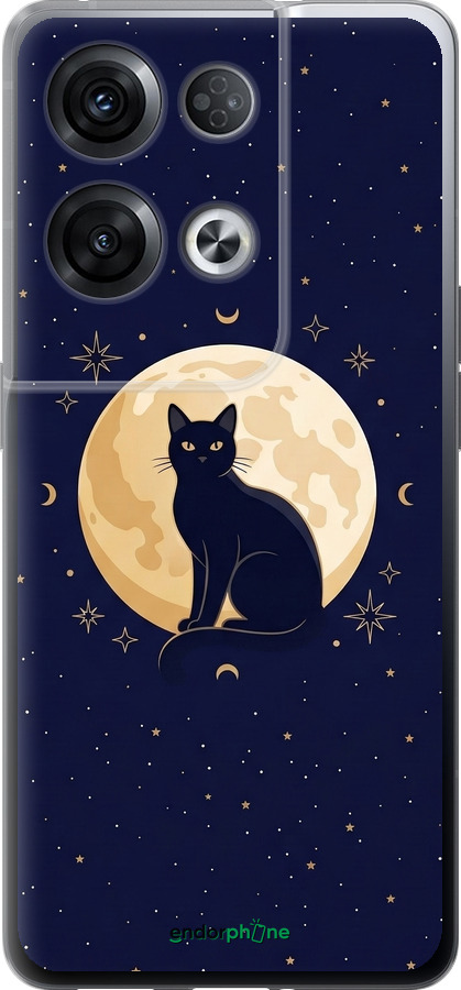 Силиконовый чехол Cute Cat Celestial/Witchy для Oppo Reno8 Pro 5G - 6787u-2615 изображение 