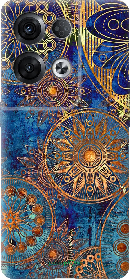 Силиконовый чехол Золотой узор для Oppo Reno8 Pro 5G - 678u-2615 изображение 