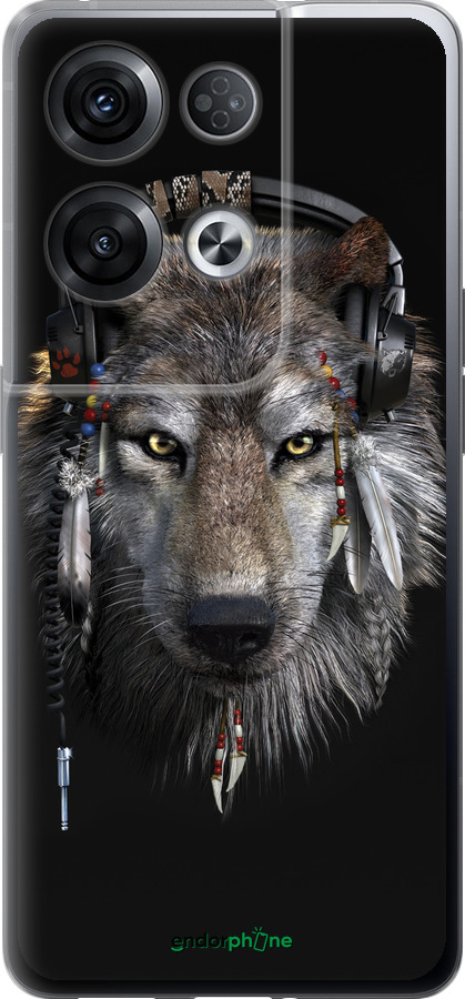 Силиконовый чехол Волк-меломан для Oppo Reno8 Pro 5G - 875u-2615 изображение 