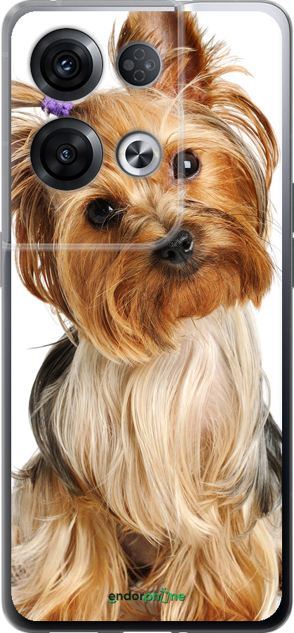 Силиконовый чехол Йоркширский терьер с хвостиком для Oppo Reno8 Pro 5G - 930u-2615 изображение 