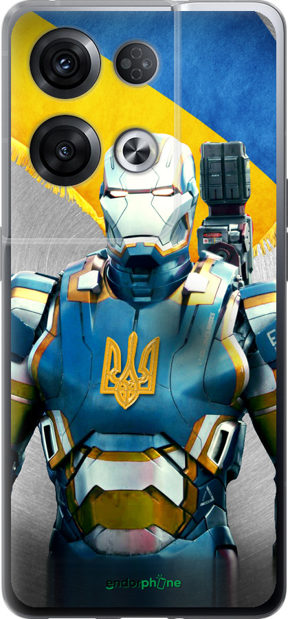 Силиконовый чехол Украинский киборг для Oppo Reno8 Pro 5G - 980u-2615 изображение 