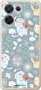 Силиконовый чехол Котята v3 для Oppo Reno8 5G - 1223u-2614 изображение 