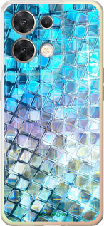 Силиконовый чехол Переливающаяся чешуя для Oppo Reno8 5G - 227u-2614 изображение 