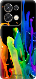 Силиконовый чехол брызги краски для Oppo Reno8 5G - 3957u-2614 изображение 