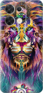 Силиконовый чехол Люминесцентный лев для Oppo Reno8 5G - 4037u-2614 изображение 