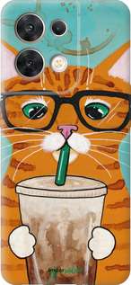 Силіконовий чехол Зеленоокий кіт в окулярах для Oppo Reno8 5G - 4054u-2614 изображение 