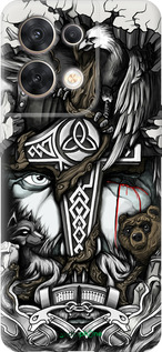 Силіконовий чехол Тату Вікінг для Oppo Reno8 5G - 4098u-2614 изображение 