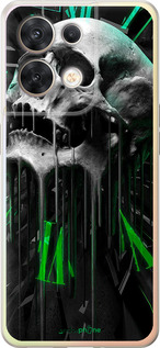 Силиконовый чехол Череп-часы для Oppo Reno8 5G - 4100u-2614 изображение 