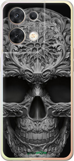 Силиконовый чехол skull-ornament для Oppo Reno8 5G - 4101u-2614 изображение 