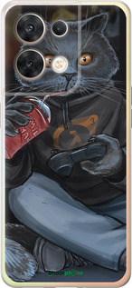 Силиконовый чехол gamer cat для Oppo Reno8 5G - 4140u-2614 изображение 