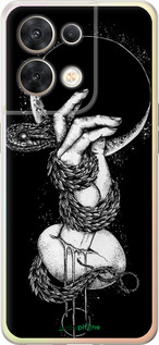 Силиконовый чехол Змея в руке для Oppo Reno8 5G - 4149u-2614 изображение 