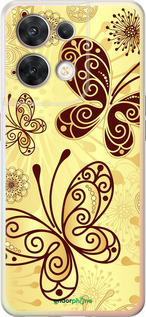 Силиконовый чехол Красивые бабочки для Oppo Reno8 5G - 4170u-2614 изображение 