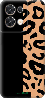 Силиконовый чехол Пятна леопарда для Oppo Reno8 5G - 4269u-2614 изображение 