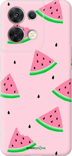 Силиконовый чехол Розовый арбуз для Oppo Reno8 5G - 4314u-2614 изображение 