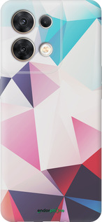 Силиконовый чехол Геометрия 3 для Oppo Reno8 5G - 4415u-2614 изображение 