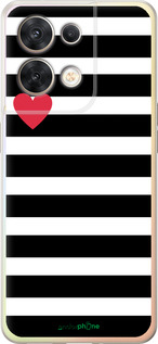 Силиконовый чехол Черно-белые полосы для Oppo Reno8 5G - 4461u-2614 изображение 