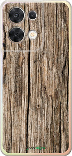 Силиконовый чехол Текстура дерева для Oppo Reno8 5G - 4476u-2614 изображение 
