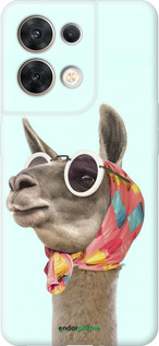 Силиконовый чехол Модная лама для Oppo Reno8 5G - 4479u-2614 изображение 