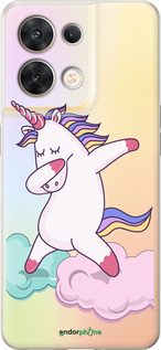 Силиконовый чехол Единорог для Oppo Reno8 5G - 4702u-2614 изображение 
