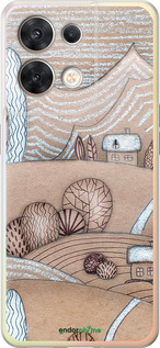 Силиконовый чехол Сказочные холмы для Oppo Reno8 5G - 4749u-2614 изображение 