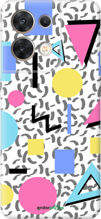 Силиконовый чехол Color shapes для Oppo Reno8 5G - 4893u-2614 изображение 