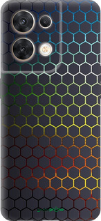 Силиконовый чехол Переливающиеся соты для Oppo Reno8 5G - 498u-2614 изображение 