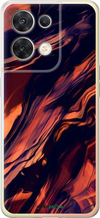 Силіконовий чехол Чорно-помаранчева абстракція для Oppo Reno8 5G - 5340u-2614 изображение 