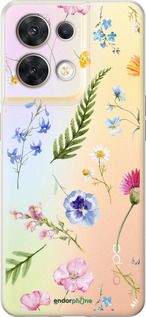 Силиконовый чехол Цветочный фон v2 для Oppo Reno8 5G - 5472u-2614 изображение 