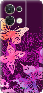 Силиконовый чехол Бабочки v2 для Oppo Reno8 5G - 5475u-2614 изображение 