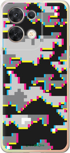 Силиконовый чехол Пиксельный камуфляж для Oppo Reno8 5G - 5481u-2614 изображение 