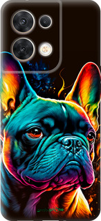 Силіконовий чехол Яскравий бульдог для Oppo Reno8 5G - 5547u-2614 изображение 