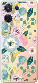Силіконовий чехол Квіткові шпалери v2 для Oppo Reno8 5G - 5602u-2614 изображение 
