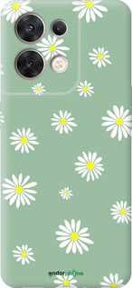Силиконовый чехол Ромашки v4 для Oppo Reno8 5G - 5603u-2614 изображение 