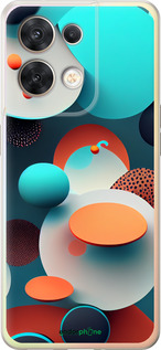 Силиконовый чехол Горошек абстракция для Oppo Reno8 5G - 5608u-2614 изображение 