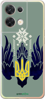 Силиконовый чехол Тризуб с крыльями для Oppo Reno8 5G - 5640u-2614 изображение 