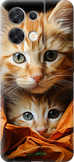 Силиконовый чехол Котики 2 для Oppo Reno8 5G - 5664u-2614 изображение 