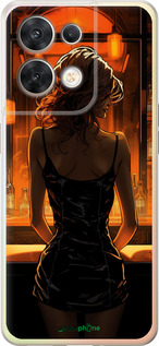 Силіконовий чехол Чохол для телефону Дівчина в барі для Oppo Reno8 5G - 5947u-2614 изображение 