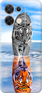 Силиконовый чехол Тигр для Oppo Reno8 5G - 6016u-2614 изображение 