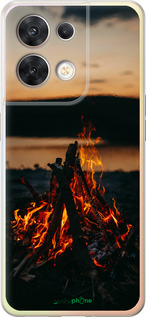 Силиконовый чехол Огонь для Oppo Reno8 5G - 6021u-2614 изображение 