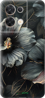 Силіконовий чехол Чорні квіти для Oppo Reno8 5G - 6031u-2614 изображение 