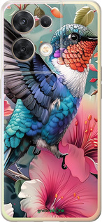 Силиконовый чехол Сказочная колибри для Oppo Reno8 5G - 6051u-2614 изображение 