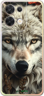 Силіконовий чехол Вовчий погляд для Oppo Reno8 5G - 6066u-2614 изображение 