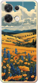 Силиконовый чехол Украинское поле для Oppo Reno8 5G - 6082u-2614 изображение 
