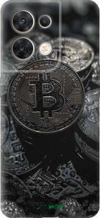 Силиконовый чехол Black Bitcoin для Oppo Reno8 5G - 6090u-2614 изображение 