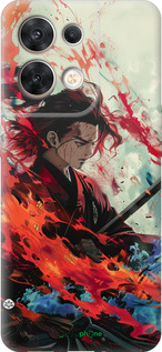 Силиконовый чехол Битва стихий для Oppo Reno8 5G - 6110u-2614 изображение 