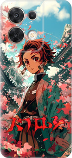 Силиконовый чехол Tanjiro Kamado для Oppo Reno8 5G - 6132u-2614 изображение 