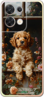 Силиконовый чехол Щенок cocker spaniel для Oppo Reno8 5G - 6136u-2614 изображение 