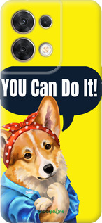 Силиконовый чехол чехол с корги You Can Do It для Oppo Reno8 5G - 6184u-2614 изображение 